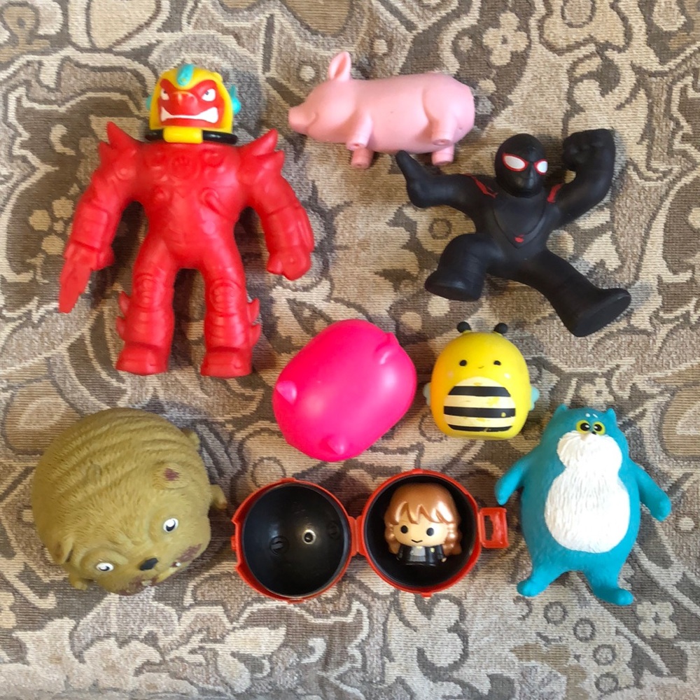 Harry Potter Mashems Hermione, 2 Heroes of Goo Jit Zu Miles Morales/Galaxy Blast